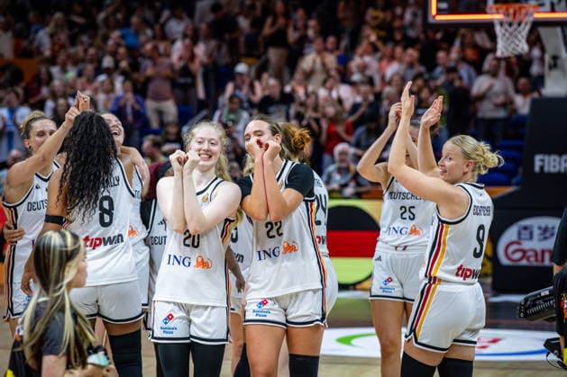Basketball Berlin, September 8, 2026 — FIBA Women’s Basketball World Cup Germany 2026 — Quarterfinal Qualifier: Germany (GER) vs. South Korea (KOR) — CELEBRATION D