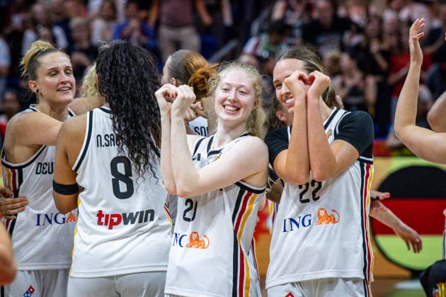 Basketball Berlin, September 8, 2026 — FIBA Women’s Basketball World Cup Germany 2026 — Quarterfinal Qualifier: Germany (GER) vs. South Korea (KOR) — CELEBRATION D