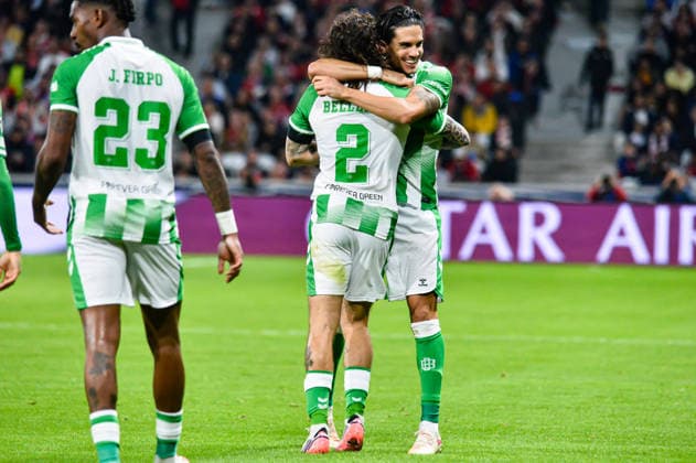 FOOTBALL : Lille OSC vs Real Betis Balompie - Ligue des Champions - Phase de Ligue - JournÃ e 1 - 08 09 2026 Joie des joueurs du Real Betis BalompiÃ apres le 2e but de Marc Bartra (Real Betis BalompiÃ ) Villeneuve d AsqcFrance  Copyright: xBaptistexAutissierx