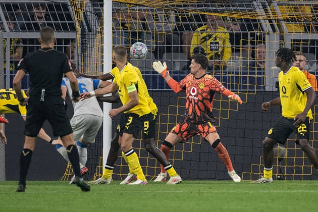 Goal to make it 1-1 by Santiago Mourino (16, Villarreal), Borussia Dortmund vs. Villarreal CF, Soccer, Champions League, Group Stage, Matchday 1, September 8, 2026, Dortmund, North Rhine-Westphalia, Germany Copyright: xkolbert-press MarcxNiemeyerx