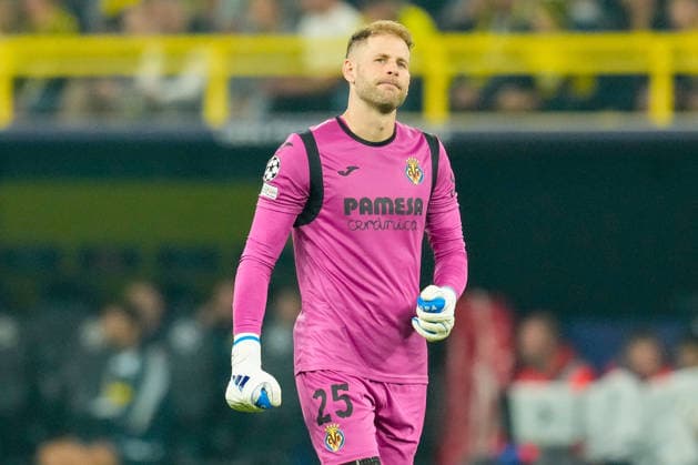 Goalkeeper Peter Gulacsi of Villarreal CF looks on during the 2026–2027 UEFA Champions League match between Borussia Dortmund and Villarreal at BVB Stadion Dortmund on September 8, 2026, in Dortmund, Germany. Photo by Alex Gottschalk, DeFodi Images