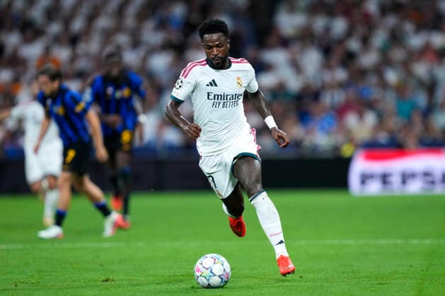ESP: Real Madrid - Inter Milan. UEFA Champions League. Matchday 1 Vinicius Junior of Real Madrid CF during the UEFA Champions League match, matchday 1, between Real Madrid and FC Inter de Milan played at Santiago Bernabeu Stadium on 8 Sep, 2026 in Madrid, Spain. kpng Copyright: xCesarxCebollax xPRESSINPHOTOx PS_2627_UCL_RMA_INT_102