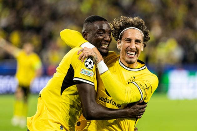 UEFA Champions League: Borussia Dortmund vs. Villarreal CF, September 8, 2026. Borussia Dortmund celebrates the goal—2–1 by Serhou Guirassy—in the UEFA Champions League opener against Villarreal CF at BVB Stadion Dortmund, Dortmund, on September 8, 2026. Copyright: xBEAUTIFULxSPORTS Buriakovx