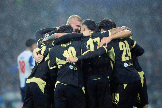 FC Porto v Manchester City - UEFA Champions League 26 27 MD1 PORTO, PORTUGAL - SEPTEMBER 8: Erling Haaland of Manchester City celebrates after scoring his team s first goal during the UEFA Champions League 26 27 match between FC Porto and Manchester City at Estadio do Dragao on September 8, 2026 in Porto, Portugal. (Photo by Diego Simon Photo Players Images Magara Press) Porto Estadio do Dragao Portugal Copyright: xDiegoxSimonx
