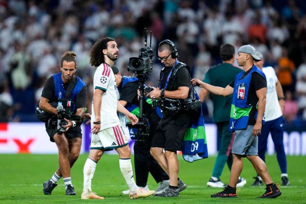 ESP: Real Madrid - Inter Milan. UEFA Champions League. Matchday 1 Marc Cucurella of Real Madrid CF during the UEFA Champions League match, matchday 1, between Real Madrid and FC Inter de Milan played at Santiago Bernabeu Stadium on 8 Sep, 2026 in Madrid, Spain. kpng Copyright: xCesarxCebollax xPRESSINPHOTOx PS_2627_UCL_RMA_INT_134