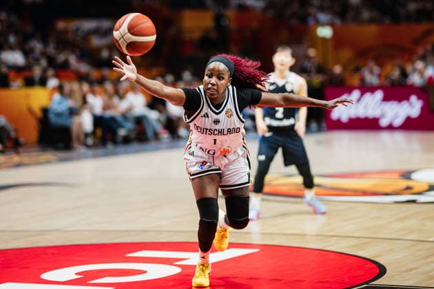 FIBA Women’s Basketball World Cup 2026: Germany vs. South Korea, September 8, 2026; Alexis Peterson (Germany), 1 Basketball, FIBA Women’s Basketball World Cup 2026, Final Round, Qualifier for the Quarterfinals: Germany vs. South Korea on September 8, 2026, at the Uber Arena, Berlin Copyright: xBEAUTIFULxSPORTS Tonhäuserx