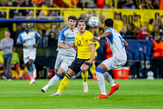 DORTMUND Borussia Dortmund midfielder Marcel Sabitzer during the UEFA Champions League match between Borussia Dortmund and Villarreal at BVB Stadion Dortmund on September 8, 2026, in Dortmund, Germany. Photo by DeFodi Images