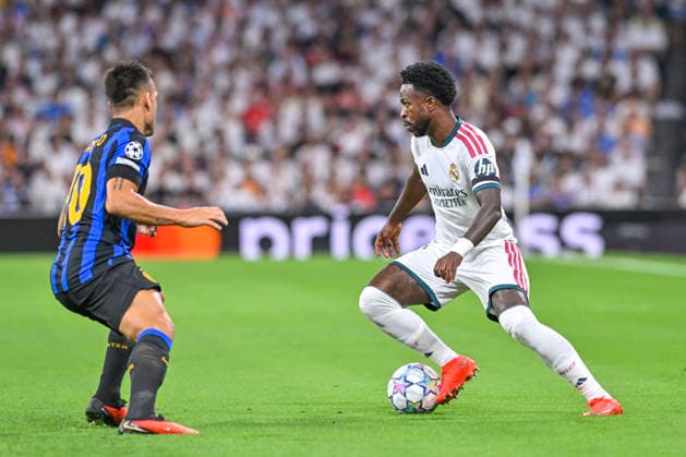 September 8, 2026, Madrid, Madrid, Spain: 7 VINICIUS JUNIOR of Real Madrid CF in action during the match on Matchday 1 of the group stage of the 2026 27 UEFA Champions League between REAL MADRID C.F. and F.C. INTERNAZIONALE MILANO, played at the Bernabo u Stadium on September 8, 2026, in Madrid, Spain. Madrid Spain - ZUMAc312 20260908_zsp_c312_356 Copyright: xOscarxManuelxSanchezx
