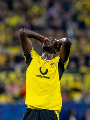 DORTMUND Borussia Dortmund forward Serhou Guirassy during the UEFA Champions League match between Borussia Dortmund and Villarreal at BVB Stadion Dortmund on September 8, 2026, in Dortmund, Germany. Photo by DeFodi Images