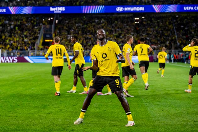 DORTMUND Borussia Dortmund forward Serhou Guirassy during the UEFA Champions League match between Borussia Dortmund and Villarreal at BVB Stadion Dortmund on September 8, 2026, in Dortmund, Germany. Photo by DeFodi Images