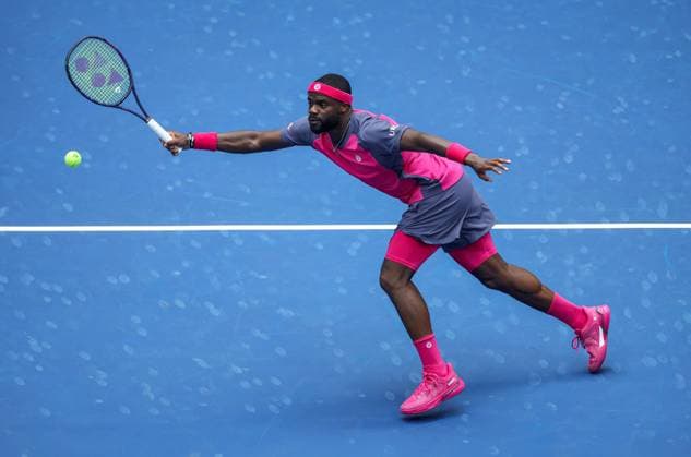 Frances Tiafoe of USA in action 2026 US Open, Day Ten, USTA Billie Jean King National Tennis Center, New York, USA - 08 Sep 2026New York USTA Billie Jean King National T New York (NY) United States of America EDITORIAL USE ONLY No use with unauthorised audio, video, data, fixture lists, club league logos or live services. Online in-match use limited to 120 images, no video emulation. No use in betting, games or single club league player publications.  Copyright: xEllaxLing Shutterstockx 17140157e