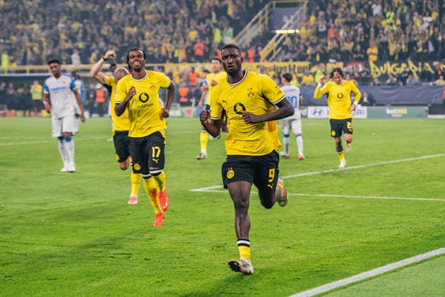Borussia Dortmund v Villarreal CF - UEFA Champions League DORTMUND, GERMANY - SEPTEMBER 08: Serhou Guirassy of Borussia Dortmund celebrates after scoring his team s third goal during the UEFA Champions League match between Borussia Dortmund and Villarreal CF at Signal Iduna Park on September 8, 2026, in Dortmund, Germany. Hesham Elsherif Anadolu Dortmund Germany. Editorial use only. Please get in touch for any other usage.  Copyright: x2026xAnadoluxHeshamxElsherifx