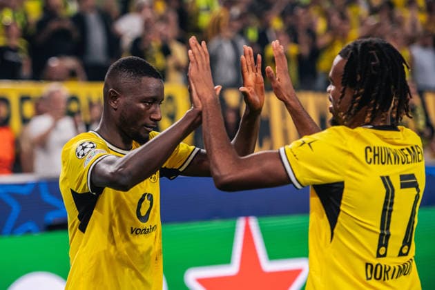 Borussia Dortmund v Villarreal CF - UEFA Champions League DORTMUND, GERMANY - SEPTEMBER 08: Serhou Guirassy of Borussia Dortmund celebrates after scoring his team s third goal during the UEFA Champions League match between Borussia Dortmund and Villarreal CF at Signal Iduna Park on September 8, 2026, in Dortmund, Germany. Hesham Elsherif Anadolu Dortmund Germany. Editorial use only. Please get in touch for any other usage.  Copyright: x2026xAnadoluxHeshamxElsherifx