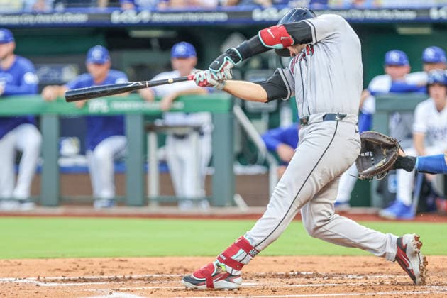 SEP 8, 2026: Arizona Diamondbacks third baseman Nolan Arenado (28) at bat in the 2nd inning against the Kansas City Royals at Kauffman Stadium Kansas City, MO. CSM Kansas City United States - ZUMAc04_ 20260908_zma_c04_021 Copyright: xRomanxPunox