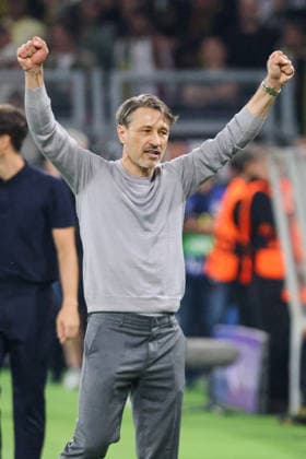 Dortmund, Deutschland: 08.09..2026 - UEFA Champions League 2026 27 - Borussia Dortmund vs. FC Villarreal Im Bild: Cheftrainer Niko Kovac (BVB) jubelt zum Abpfiff und zum Sieg zum 3:2 gegen Villarreal (DFL DFB REGULATIONS PROHIBIT ANY USE OF PHOTOGRAPHS as IMAGE SEQUENCES and or QUASI-VIDEO)