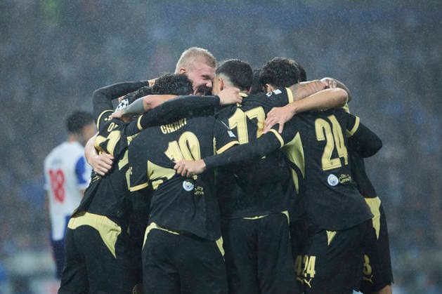 FC Porto v Manchester City - Uefa Champions League 26 27 MD1 PORTO, PORTUGAL - SEPTEMBER 8: Erling Haaland of Manchester City celebrates after scoring his team s first goal during the UEFA Champions League 26 27 match between FC Porto and Manchester City at Estadio do Dragao on September 8, 2026 in Porto, Portugal. (Photo by Diego Simon Photo Players Images Magara Press) Porto Estadio do Dragao Portugal Copyright: xDiegoxSimonx