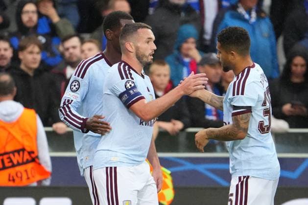 John McGinn of Aston Villa puts his side 1-0 ahead Club Brugge v Aston Villa, UEFA Champions League, League Stage, Football, Jan Breydel Stadium, Brugge, Belgium - 08 Sep 2026Brugge Jan Breydel Stadium Belgium  Copyright: xDavexWInter Shutterstockx 17139355et