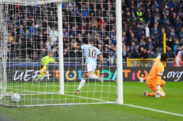 Emiliano Buendia of Aston Villa puts his side 2-1 ahead Club Brugge v Aston Villa, UEFA Champions League, League Stage, Football, Jan Breydel Stadium, Brugge, Belgium - 08 Sep 2026Brugge Jan Breydel Stadium Belgium  Copyright: xDavexWInter Shutterstockx 17139355fx