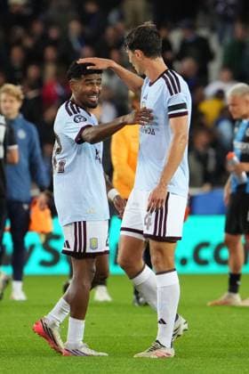 Ian Maatsen of Aston Villa and Pau Torres of Aston Villa at the end of the match Club Brugge v Aston Villa, UEFA Champions League, League Stage, Football, Jan Breydel Stadium, Brugge, Belgium - 08 Sep 2026Brugge Jan Breydel Stadium Belgium  Copyright: xDavexWInter Shutterstockx 17139355me