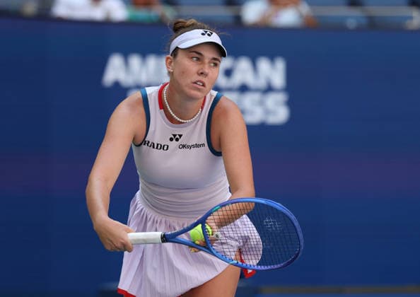 September 8, 2026, New York City, New York, USA: LINDA NOSKOVA of Czech Republic during the match against A. Sabalenka in the womenÃ¢â‚¬â ¢s quarterfinals of Grand Slam tournament US Open. New York, USA. Noskova lost 6:7 (1-7), 6:3, 6:7 New York City USA - ZUMAc278 20260908_zsp_c278_037 Copyright: xMarcinxCholewinskix