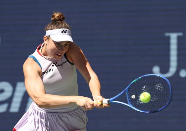 September 8, 2026, New York City, New York, USA: LINDA NOSKOVA of Czech Republic during the match against A. Sabalenka in the womenÃ¢â‚¬â ¢s quarterfinals of Grand Slam tournament US Open. New York, USA. Noskova lost 6:7 (1-7), 6:3, 6:7 New York City USA - ZUMAc278 20260908_zsp_c278_022 Copyright: xMarcinxCholewinskix