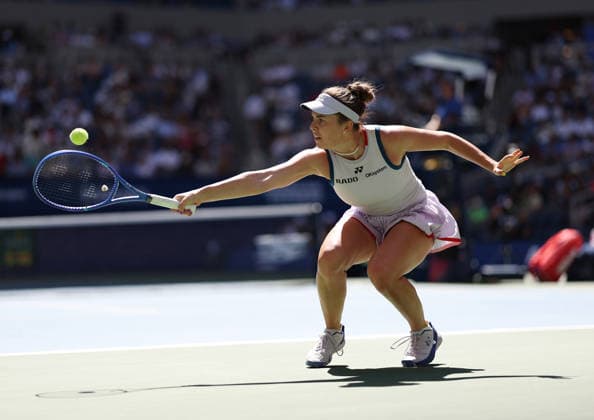 September 8, 2026, New York City, New York, USA: LINDA NOSKOVA of Czech Republic during the match against A. Sabalenka in the womenÃ¢â‚¬â ¢s quarterfinals of Grand Slam tournament US Open. New York, USA. Noskova lost 6:7 (1-7), 6:3, 6:7 New York City USA - ZUMAc278 20260908_zsp_c278_026 Copyright: xMarcinxCholewinskix