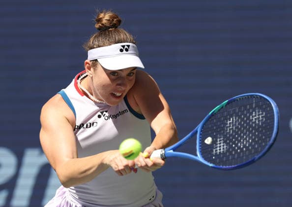 September 8, 2026, New York City, New York, USA: LINDA NOSKOVA of Czech Republic during the match against A. Sabalenka in the womenÃ¢â‚¬â ¢s quarterfinals of Grand Slam tournament US Open. New York, USA. Noskova lost 6:7 (1-7), 6:3, 6:7 New York City USA - ZUMAc278 20260908_zsp_c278_039 Copyright: xMarcinxCholewinskix