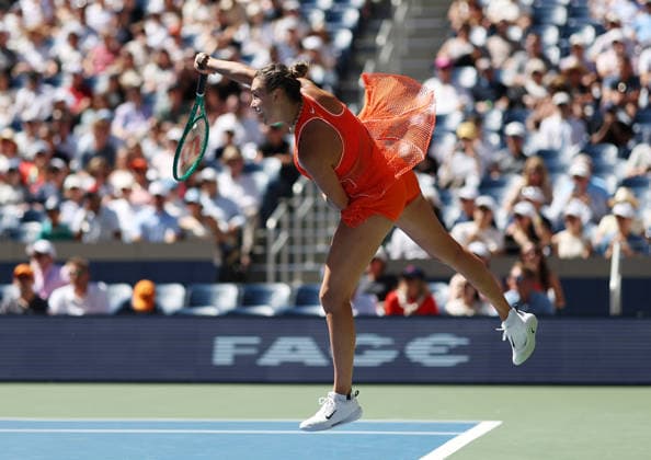 September 8, 2026, New York City, New York, USA: ARYNA SABALENKA during the match against L. Noskova of Czech Republic in the womenÃ¢â‚¬â ¢s quarterfinals of Grand Slam tournament US Open. New York, USA. Sabalenka won 7:6 (7-1), 3:6, 7:6 New York City USA - ZUMAc278 20260908_zsp_c278_054 Copyright: xMarcinxCholewinskix