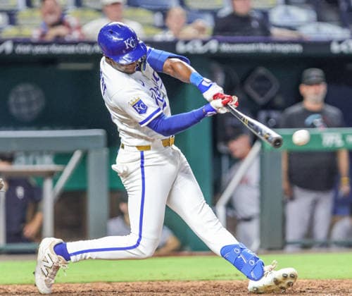 SEP 8, 2026: Kansas City Royals infielder Tyler Tolbert (2) grounds out to end the game in the 11th inning against the Diamondbacks at Kauffman Stadium Kansas City, MO. CSM Kansas City United States - ZUMAc04_ 20260908_zma_c04_034 Copyright: xRomanxPunox