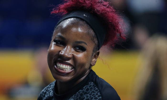 Alexis Peterson Portrait Single Photo Close-up Sports Basketball FIBA World Cup Women s World Championship 2026-2027 Season August 9, 2026 DBB Germany GER vs. South Korea KOR
