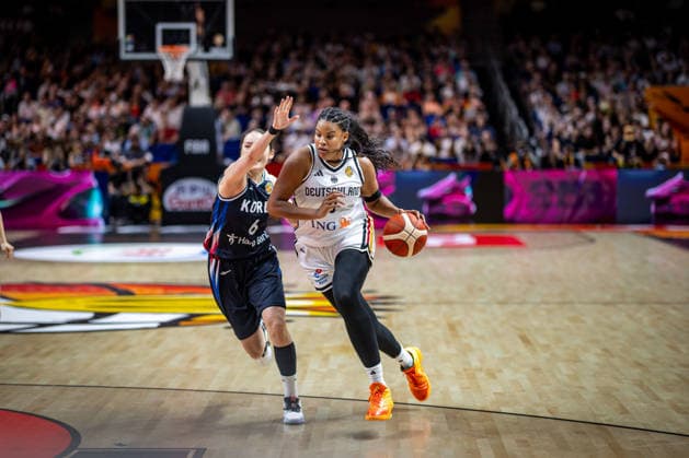 Basketball Berlin, September 8, 2026 FIBA Women’s Basketball World Cup Germany 2026 Quarterfinal Qualifier Germany (GER) vs. South Korea (KOR) Nyara Sabally (Germany, No. 08) Isaem Choi (South Korea, No. 06)