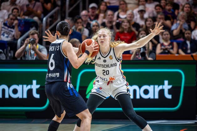 Basketball Berlin, September 8, 2026 FIBA Women’s Basketball World Cup Germany 2026 Quarterfinal Qualifier Germany (GER) vs. South Korea (KOR) Frida Bühner (Germany, No. 20) Isaem Choi (South Korea, No. 06)