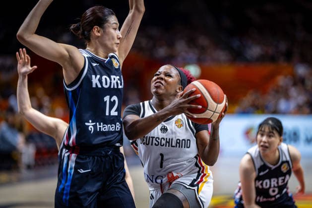 Basketball Berlin, September 8, 2026 FIBA Women’s Basketball World Cup Germany 2026 Quarterfinal Qualifier Germany (GER) vs. South Korea (KOR) Alexis Peterson Smalls (Germany, No. 01) Peterson Haeran Lee (South Korea, No. 12)