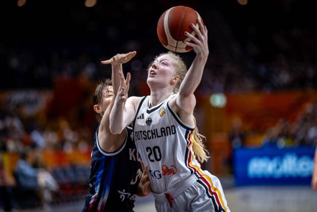 Basketball Berlin, September 8, 2026 FIBA Women’s Basketball World Cup Germany 2026 Quarterfinal Qualifier Germany (GER) vs. South Korea (KOR) Frida Bühner (Germany, No. 20) vs. Yusun Hong (South Korea, No. 39)