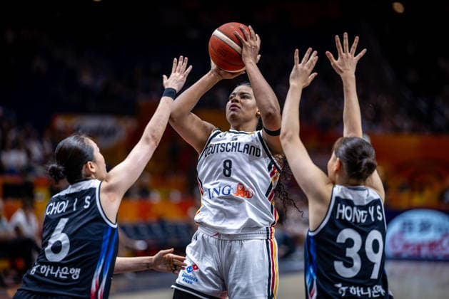Basketball Berlin, September 8, 2026 FIBA Women’s Basketball World Cup Germany 2026 Quarterfinal Qualifier Germany (GER) vs. South Korea (KOR) Nyara Sabally (Germany, No. 08) Isaem Choi (South Korea, No. 06) Yusun Hong (South Korea, No. 39)
