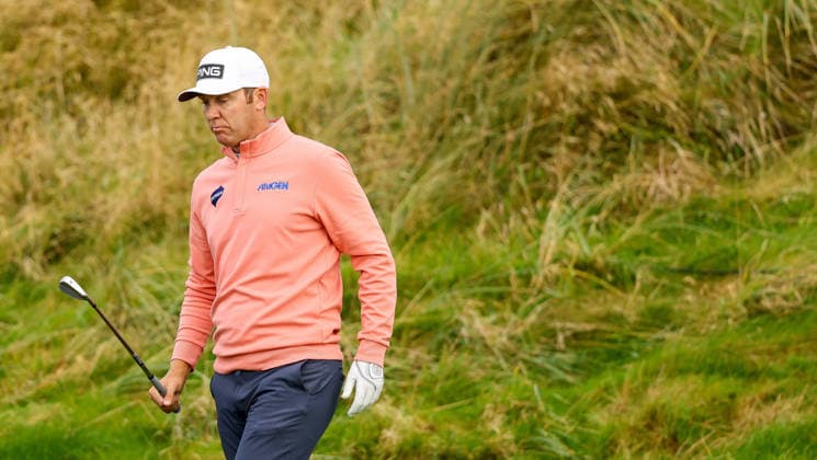 2026 Amgen Irish Open - Pro-Am, Trump International Golf Links, Doonbeg 9 9 2026 Seamus Power reacts after hitting his shot from the rough on the second Seamus Power reacts after hitting his shot from the rough on the second 9 9 2026  Copyright: xx BB3_5875