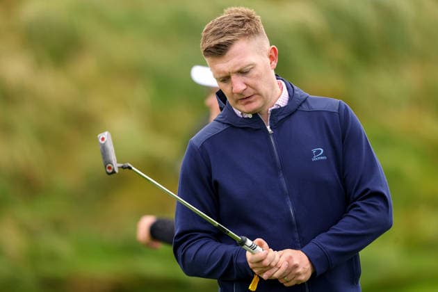 2026 Amgen Irish Open - Pro-Am, Trump International Golf Links, Doonbeg 9 9 2026 Former Galway Hurler Joe Canning reacts after the fourth green Joe Canning reacts after the fourth green 9 9 2026  Copyright: xx BB3_6324