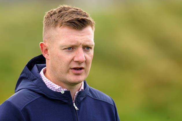 2026 Amgen Irish Open - Pro-Am, Trump International Golf Links, Doonbeg 9 9 2026 Former Galway Hurler Joe Canning reacts after the fourth green Joe Canning reacts after the fourth green 9 9 2026  Copyright: xx BB3_6362