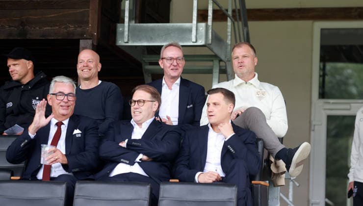 09 09 26 VfB Stuttgart U19 vs. Viking Stavanger U19 Germany, Großaspach, 09 09 2026, Soccer, UEFA Youth League, 2026–2027 season, U19 VfB Stuttgart U19 Viking Stavanger Top row, from left: Stephan Hildebrandt, Alexander Wehrle, Fabian Wohlgemuth; Bottom row, from left: Dietmar Allgaier, Stefan Jung, Andreas Grupp