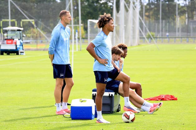 09.09.2026, DEU GER, Fussball , 2.Fussballbundesliga, Saison 2026 2027, Sportforum, Hertha BSC, Training Gustaf Nilsson ( Hertha BSC Berlin 9 ), Oluwaseum Adewumi ( Hertha BSC Berlin 19 ), Mads Pedersen ( Hertha BSC Berlin 22 ) 2. Liga: DFB DFL regulations prohibit any use of photographs as image sequences and or quasi-video) Berlin Sportforum Berlin Deutschland *** September 9, 2026, Germany, Soccer, 2. Bundesliga, 2026–2027 season, Sportforum, Hertha BSC, Training: Gustaf Nilsson (Hertha BSC Berlin 9), Oluwaseum Adewumi (Hertha BSC Berlin 19), Mads Pedersen (Hertha BSC Berlin 22). DFB and DFL regulations prohibit any use of photographs as image sequences and or quasi-video. Berlin Sportforum, Berlin, Germany Copyright: xNordphotox xEnglerx