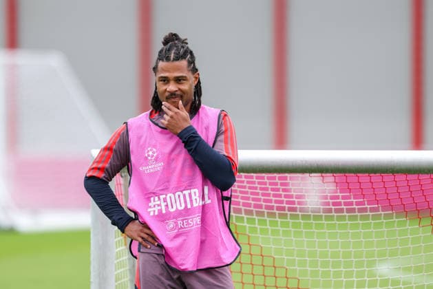 Serge Gnabry, FC Bayern Munich, September 7, during training, GER, final training session, FC Bayern Munich, soccer, UEFA Champions League, Matchday 1, group stage, 2026–2027 season, September 9, 2026, GER, final training session, FC Bayern Munich, soccer, UEFA Champions League, Matchday 1, league phase, 2026–2027 season, September 9, 2026, Munich Copyright: xEibner-Pressefoto JennixMaulx EP_JML