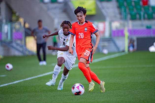 September 9, 2026, Sosnowiec, Silesian Voivodeship, Poland: CHO HYEYOUNG of Korea Republic in action during the FIFA U20 Womens World Cup Poland 2026 match between Ghana versus Korea Republic at Arena Sosnowiec Stadium Sosnowiec Poland - ZUMAs385 20260909_zsp_s385_015 Copyright: xLeopoldxSoglox