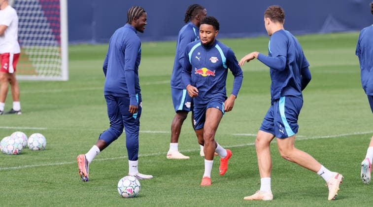 RB Leipzig Training: Champions League Matchday 1, Leipzig, September 9, 2026, Red Bull Academy, Soccer, Champions League, Matchday 1, RB Leipzig, Final training session before the away game in Como, Pictured: Christopher Nkunku, For editorial use only, Picture Point