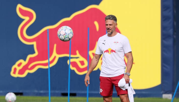 RB Leipzig Training: Champions League Matchday 1, Leipzig, September 9, 2026, Red Bull Academy, Soccer, Champions League, Matchday 1, RB Leipzig, Final training session before the away game in Como, Pictured: Coach Martin Demichelis, RB Leipzig, For editorial use only, Picture Point