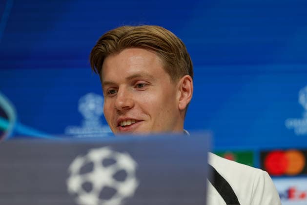 Jens Petter Hauge, FK Bodo Glimt, No. 10 at the press conference, GER, final training session and press conference, FK Bodo Glimt, soccer, UEFA Champions League, Matchday 1, group stage, 2026–2027 season, September 9, 2026, GER, final training session and press conference, FK Bodo Glimt, soccer, UEFA Champions League, Matchday 1, group stage, 2026–2027 season, September 9, 2026, Munich Copyright: xEibner-Pressefoto JennixMaulx EP_JML