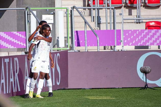 September 9, 2026, Sosnowiec, Silesian Voivodeship, Poland: OSEI IVY OWUSU of Ghana celebrates after scoring a goal with his team during the FIFA U20 Womens World Cup Poland 2026 match between Ghana versus Korea Republic at Arena Sosnowiec Stadium Sosnowiec Poland - ZUMAs385 20260909_zsp_s385_020 Copyright: xLeopoldxSoglox