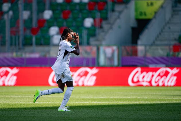September 9, 2026, Sosnowiec, Silesian Voivodeship, Poland: NYARKO SARAH of Ghana celebrates after scoring a goal during the FIFA U20 Womens World Cup Poland 2026 match between Ghana versus Korea Republic at Arena Sosnowiec Stadium Sosnowiec Poland - ZUMAs385 20260909_zsp_s385_023 Copyright: xLeopoldxSoglox