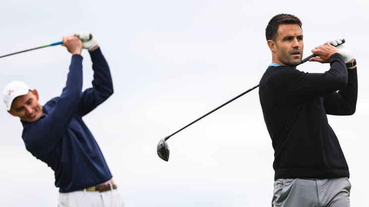 2026 Amgen Irish Open - Pro-Am, Trump International Golf Links, Doonbeg 9 9 2026 Limerick hurler Gearoid Hegarty and former Munster Rugby player Conor Murray Gearoid Hegarty and Conor Murray 9 9 2026  Copyright: xx BB3_7421