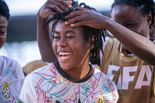 September 9, 2026, Sosnowiec, Silesian Voivodeship, Poland: AMPONSAH RUTH of Ghana (C) celebrates after scoring a goal 3-0 during the FIFA U20 Womens World Cup Poland 2026 match between Ghana versus Korea Republic at Arena Sosnowiec Stadium Sosnowiec Poland - ZUMAs385 20260909_zsp_s385_032 Copyright: xLeopoldxSoglox