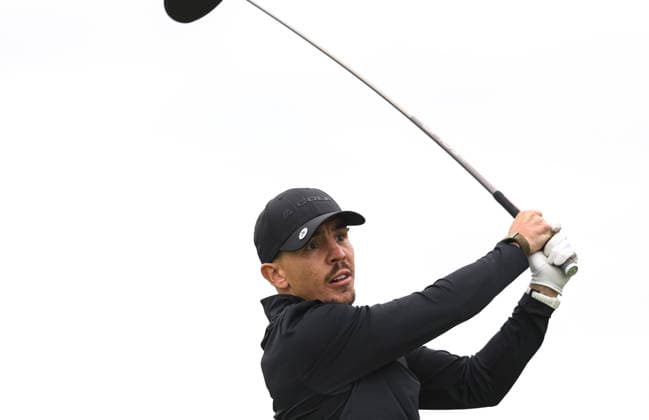 2026 Amgen Irish Open - Pro-Am, Trump International Golf Links, Doonbeg 9 9 2026 Former boxer Michael Conlan tees off on the third Michael Conlan tees off on the third 9 9 2026  Copyright: xx BB3_7420
